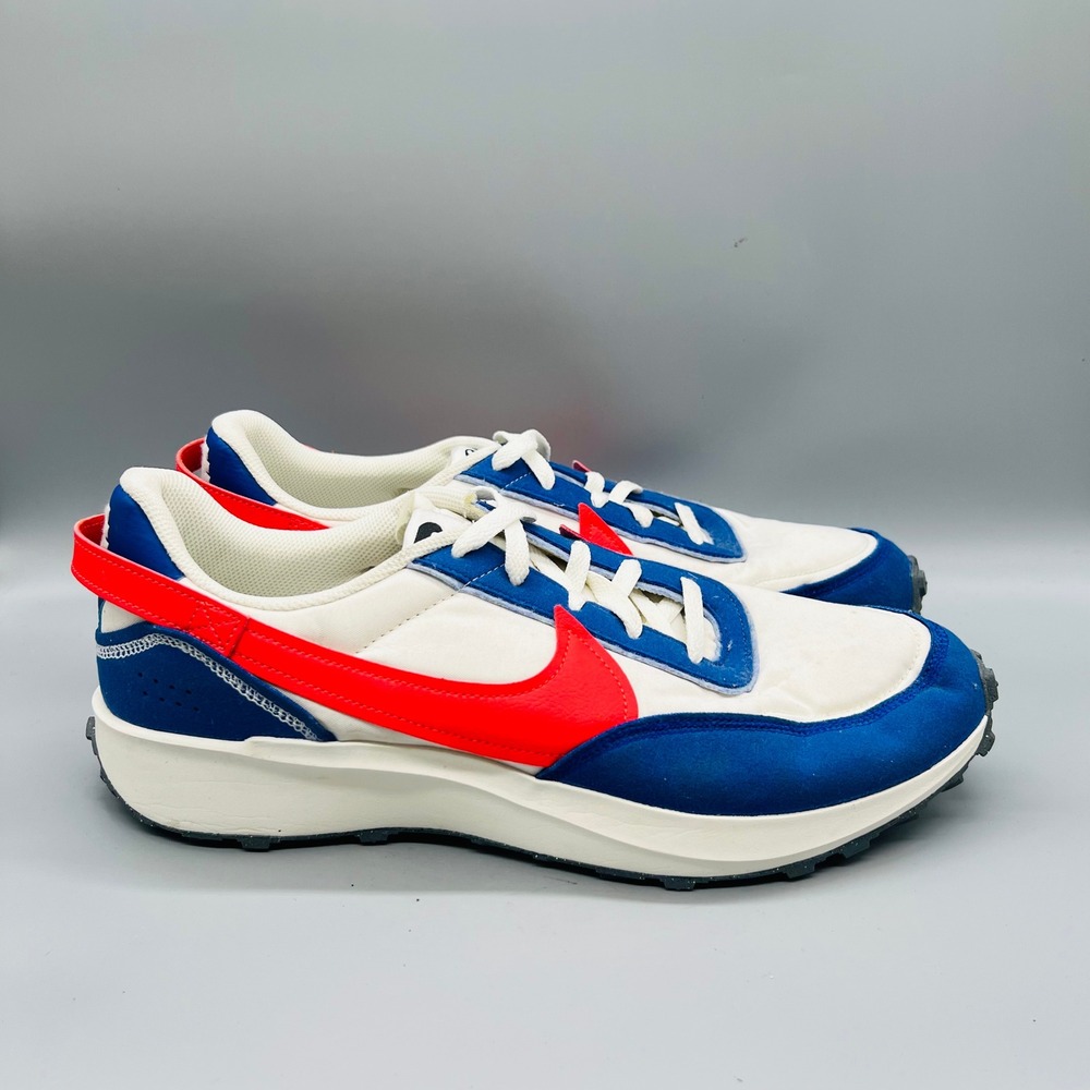 Nike Shoes Mens 13 Blue White Red Waffle Debut Retro Running Athletic Sneakers